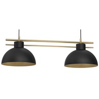 Lampa Wisząca ESTATE Czarny Złoty Metalowy Klosz 2xE27