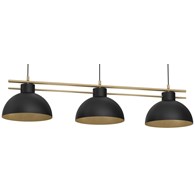 Lampa Wisząca ESTATE Czarny Złoty Metalowy Klosz 3xE27