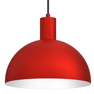 Lampa Wisząca HANDA Czerwony Biały Metalowy Klosz 1xE27 29cm