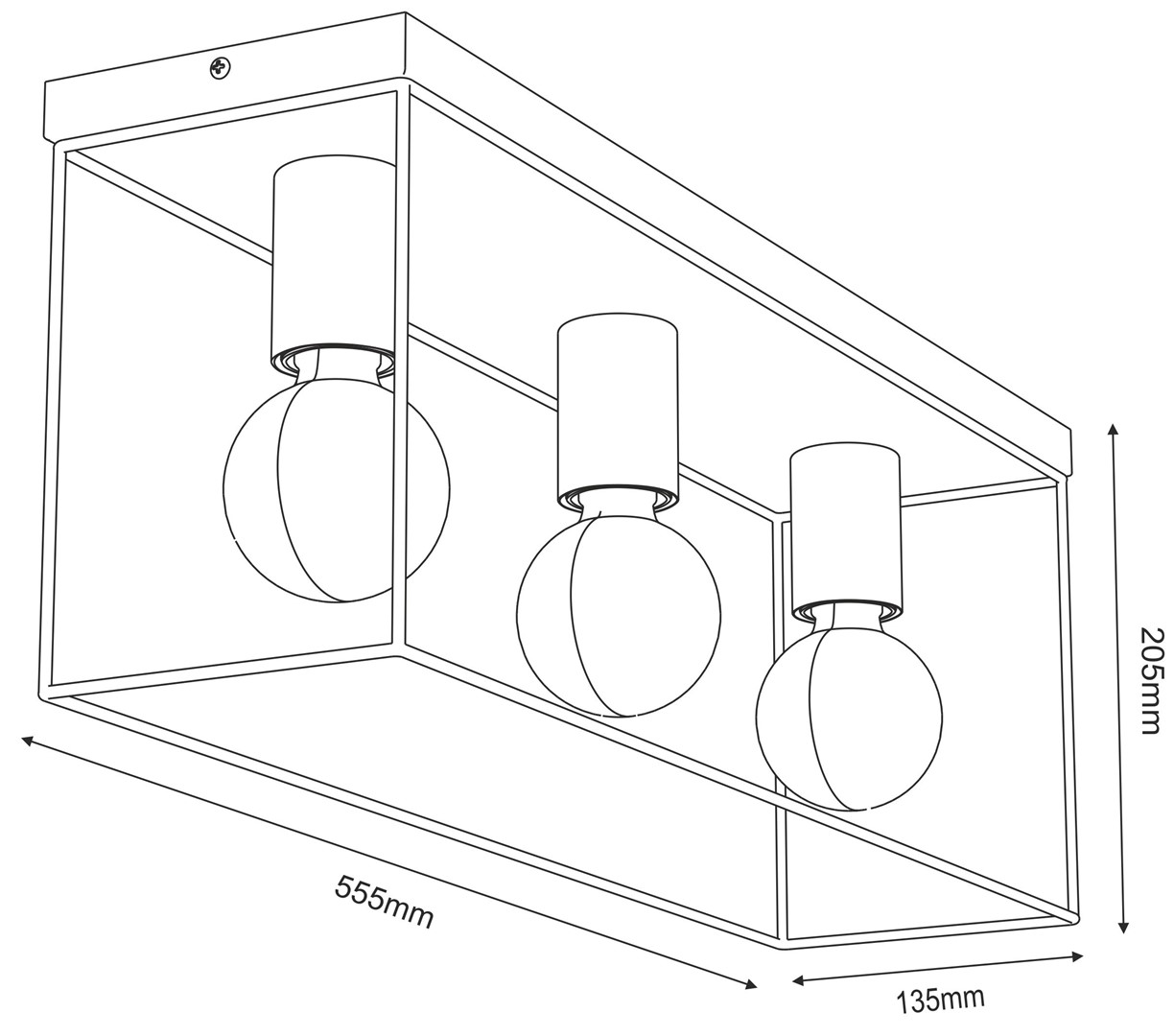 Lampa Sufitowa HOMEN Biały Złoty 3xE27