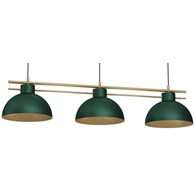 Lampa Wisząca ESTATE Zielony Złoty Metalowy Klosz 3xE27