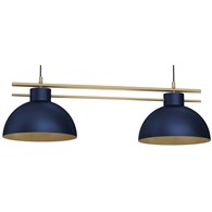 Lampa Wisząca ESTATE Niebieski Złoty Metalowy Klosz 2xE27