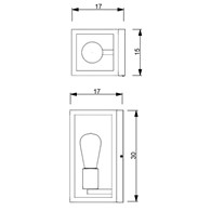 Kinkiet FRAME Czarny Złoty 1xE27