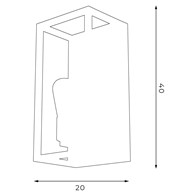 Kinkiet FRAME Złoty Szary 2xE27