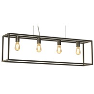 Lampa Wisząca FRAME Złoty Szary 4xE27
