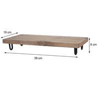 Taca drewniana na nóżkach 39 cm Patera z
