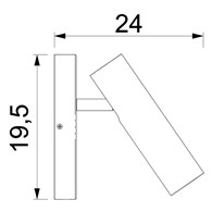 Kinkiet AXION Czarny Srebrny 1xGU10