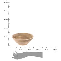 Misa z drewna mango 25 cm Okrągła miska z drewna mango, na chipsy czy owoce, pomoże w utrzymaniu porządku na kuchennym blacie, średnica: 25 cm