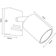 Lampa Sufitowa Spot STRIPER Czarny Złoty 1xGU10