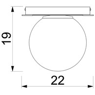 Lampa Sufitowa SATELIT Biały Złoty Szklany Klosz 1xE27