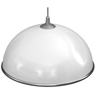 Lampa Wisząca KUCHNIA Srebrny Klosz z Tworzywa 1xE27 41cm
