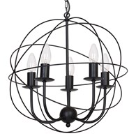 Lampa Wisząca GLOBE Czarny 5xE14 40cm