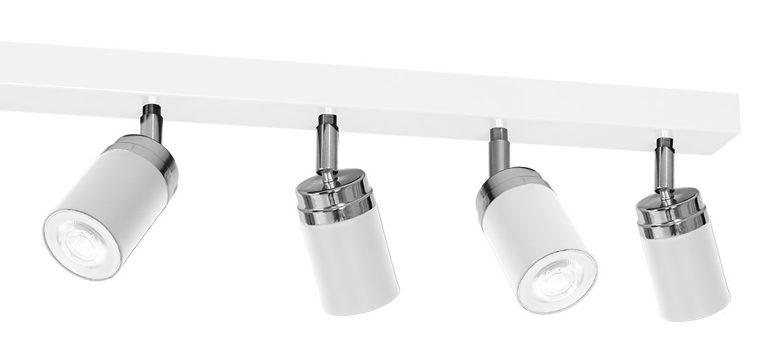 Lampa Sufitowa Spot RENO Biały Srebrny 8xGU10
