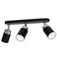 Nowoczesna lampa sufitowa czarna Reno x3 Wykonany z metalu, potrójny punkt świetlny w kolorze czarnym spotlight z elementami chromowanymi