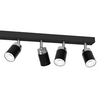 Lampa Sufitowa Spot RENO Czarny Srebrny 8xGU10