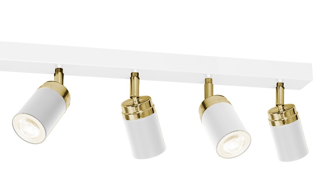 Lampa Sufitowa Spot RENO Biały Złoty 8xGU10