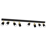 Lampa Sufitowa Spot RENO Czarny Złoty 8xGU10