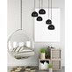 Lampa wisząca czarna Cool nowoczesna Wykonany z metalu stylowy lampa sufitowa w kolorze czarnym, w stylu minimalistycznym, LOFT oraz industrialnym