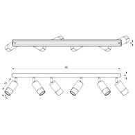 Lampa Sufitowa Spot LINK Biały 6xGU10