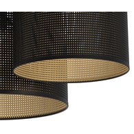 Lampa Sufitowa LOFT SHADE Czarny Złoty Klosz z Tworzywa 3xE27 Plafon