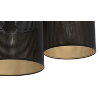 Lampa Sufitowa LOFT SHADE Czarny Złoty Klosz z Tworzywa 3xE27 P