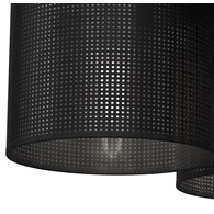 Lampa Sufitowa LOFT SHADE Czarny Klosz z Tworzywa 3xE27