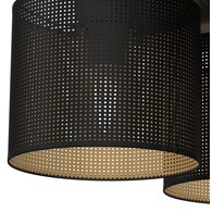 Lampa Sufitowa LOFT SHADE Czarny Złoty Klosz z Tworzywa 3xE27