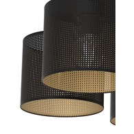 Lampa Sufitowa LOFT SHADE Czarny Złoty Klosz z Tworzywa 5xE27