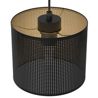 Lampa Wisząca LOFT SHADE Czarny Złoty Klosz z Tworzywa 3xE27 Plafon