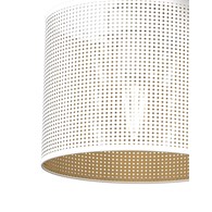 Lampa Sufitowa LOFT SHADE Biały Złoty Klosz z Tworzywa 3xE27