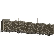 Lampa Wisząca CAMO Złoty Szary Metalowy Klosz 5xE27
