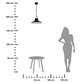 Lampa żyrandol industrialna IRON LOFT Wykonana w całości z metalu, stylowa i modna lampa sufitowa w kolorze czarnym