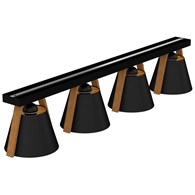 Lampa Sufitowa NORKO Czarny Brązowy Abażur 4xE27