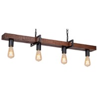 Lampa Wisząca HARD Czarny Brązowy 4xE27