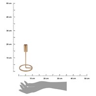 Nowoczesny świecznik w kolorze złotym 19 cm