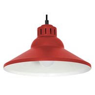 Lampa Wisząca WORKS Czerwony Biały Metalowy Klosz 1xE27 30cm