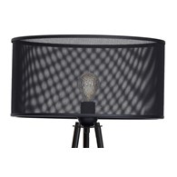 Lampa Podłogowa FELIX Czarny Metalowy Klosz 1xE27 145cm