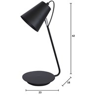 Lampka Stołowa DESK Czerwony Metalowy Klosz 1xE27 42cm
