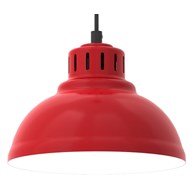Lampa Wisząca SVEN Czerwony Biały Metalowy Klosz 1xE27 21cm