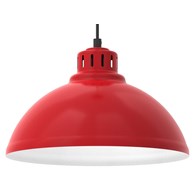 Lampa Wisząca SVEN Czerwony Biały Metalowy Klosz 1xE27 30cm