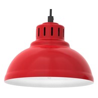 Lampa Wisząca SVEN Czerwony Biały Metalowy Klosz 2xE27