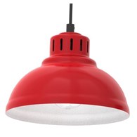 Lampa Wisząca SVEN Czerwony Biały Metalowy Klosz 5xE27