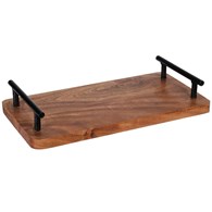Taca drewniana z rączkami 30x15 cm