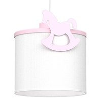 Lampa Wisząca SWEET Różowy Biały Abażur 1xE27 Koń