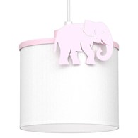 Lampa Wisząca SWEET Różowy Biały Abażur 1xE27 Słoń
