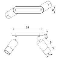 Lampa Sufitowa Spot LINK Beżowy 2xGU10