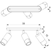 Lampa Sufitowa Spot LINK Beżowy 3xGU10