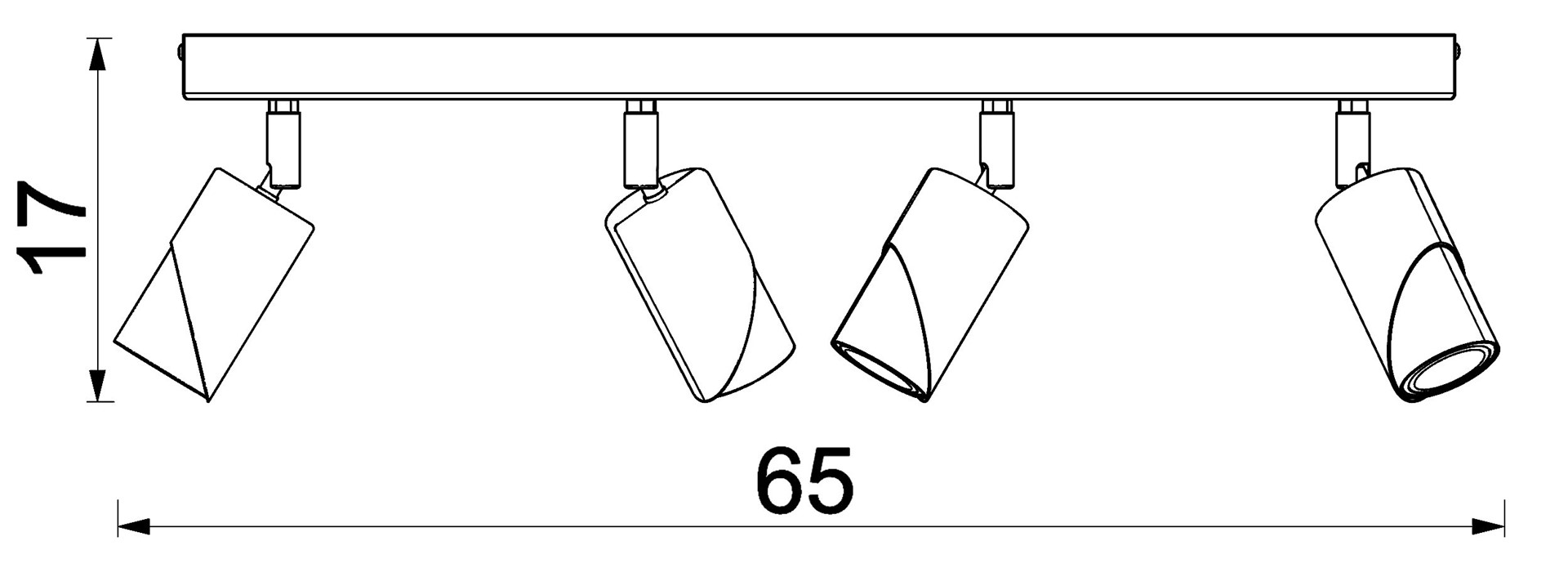 Lampa Sufitowa Spot SHIFT Biały Złoty 4xGU10