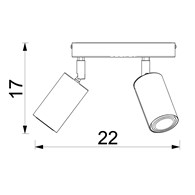 Lampa Sufitowa Spot SHIFT Biały Srebrny 3xGU10 Plafon