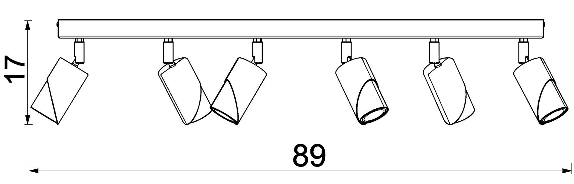 Lampa Sufitowa Spot SHIFT Biały Srebrny 6xGU10